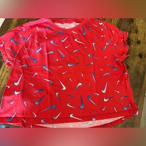 Nike Red Tee with White Logo
